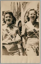 MILK FUND GIRLS ANTIQUE REAL PHOTO POSTCARD RPPC
