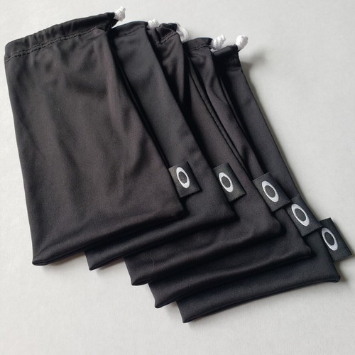 Oakley 5 pack - Large Black Micro Fiber Cloth Sunglasses Cleaning Storage Bags - Picture 2 of 4