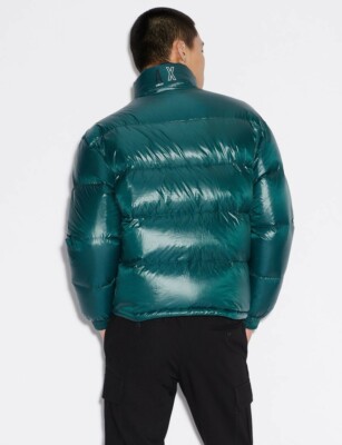 Armani Exchange Men's Dark Green Winter Quilted Puffer Jacket Size