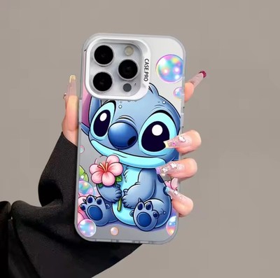 Cartoon Disney Cute Stitch Case For I phone Apple Matte Lens Protect Cover Gift