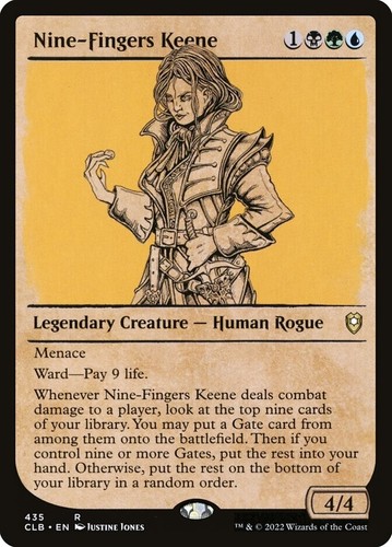 Nine-Fingers Keene 435 Showcase Rare Non Foil Baldur's Gate MTG Near Mint