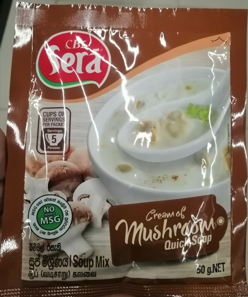 Mezcla rápida de sopa de champiñones de Ceilán 50 g producto para cinco personas en cualquier momento de usar mezcla de sopa