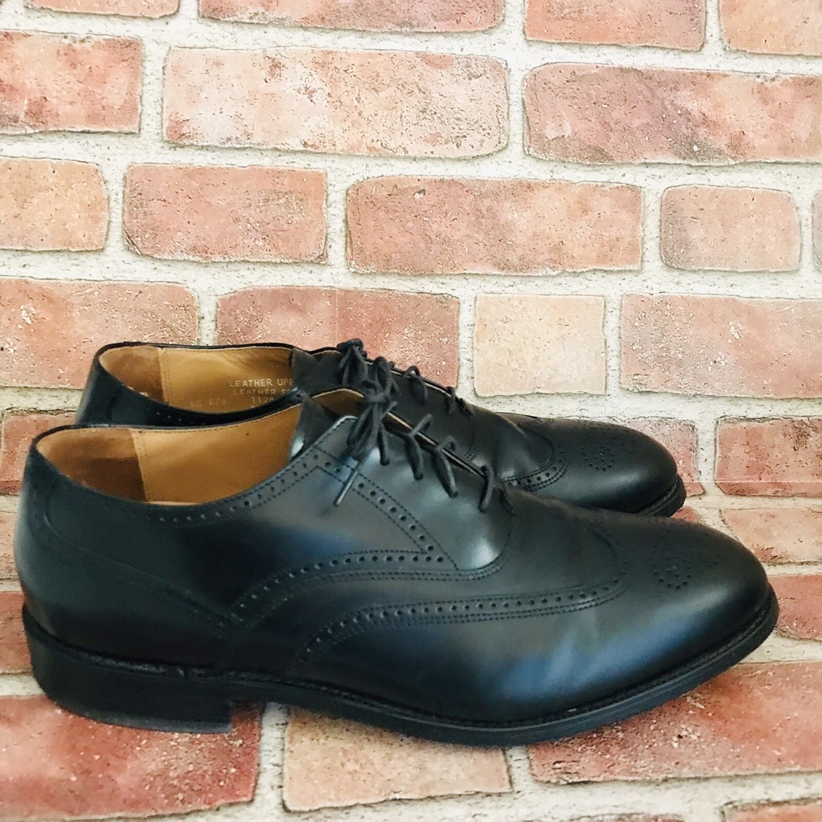 Stanford Exclusive Mens Black Leather Wingtip Oxford Dress  display picture 1