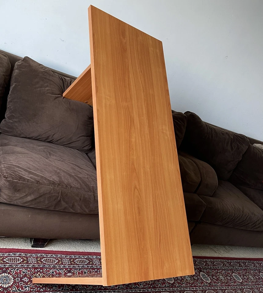 Bonita Mesa Escritorio Danesa Dinamarca Holandesa Madera Maciza Roble Teca 47 X 18 X 29 NY Recogida Foto 3 de 4