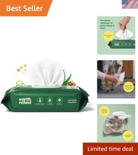 Unscented 100 Count Pet Wipes for Grooming  Hydrating - Ideal for Dogs and Cats