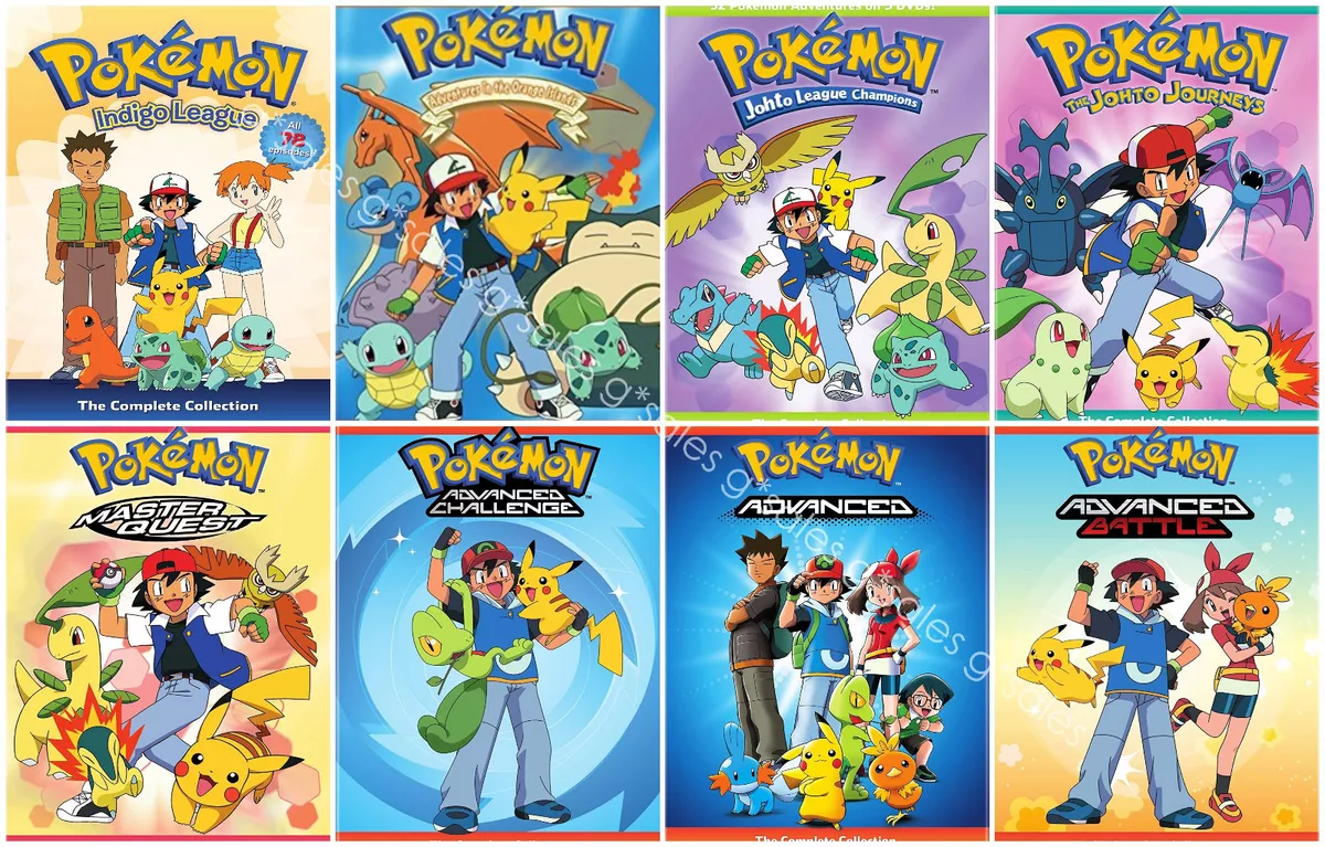 Pokemon Anime TV Series Complete Seasons 1-8 (1 2 3 4 5 6 7 8) NEW DVD SET