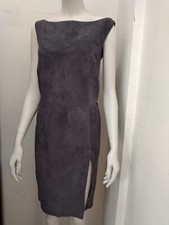 Istante Versace Gray Suede Dress IT 42