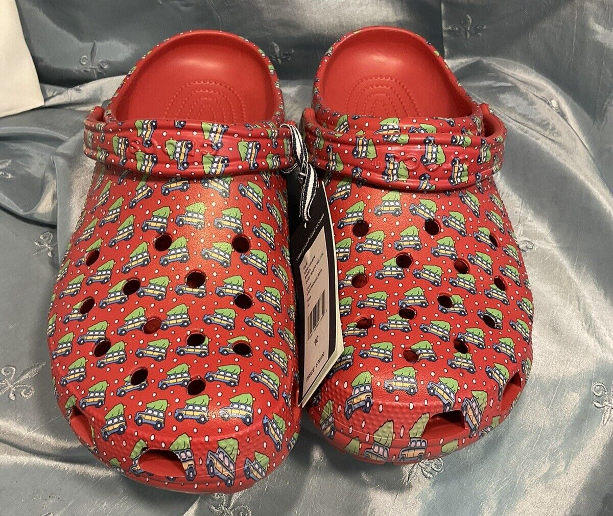 Vineyard Vines Crocs Clogs Mens Size 12 Red Christmas Holiday Classic WORN ONCE! NWT Crocs Classic Vineyard Vines Clogs Holiday Christmas  main image 2
