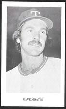1976 Dave Moates Texas Rangers Unsigned 3-12 X 5-34 Team Issue Photo Card 1