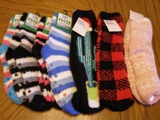 7 Pair of Women's Soft Fuzzy Cozy Slipper Socks Size 9-11 All NWT