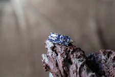 AA Tanzanite & White Zircon 9k White Gold Ring
