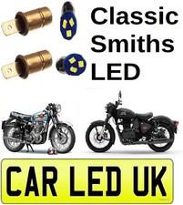 CLASSIC SMITHS 12v SPEEDO BULB HOLDER + LEDs  BSA ENFIELD NORTON BMW TRIUMPH