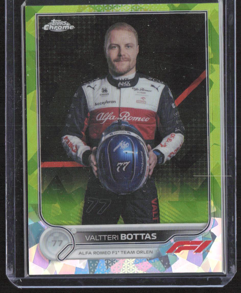 2022 Topps Chrome Sapphire Formula 1 #57 Valtteri Bottas Chartreuse #/199 F1