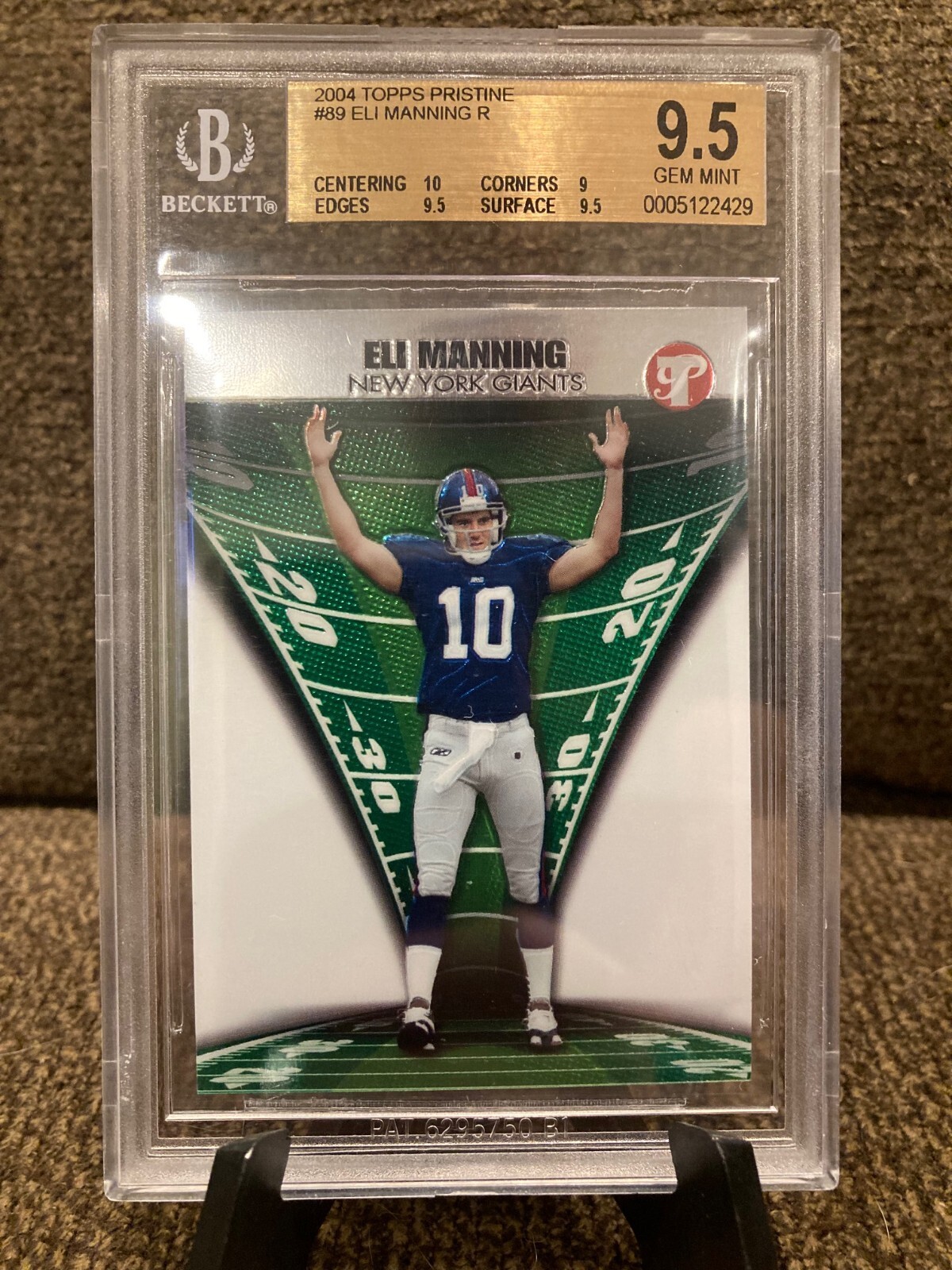 2004 Topps Pristine Eli Manning RC /499 Beckett Graded BGS 9.5 GEM MINT HOF