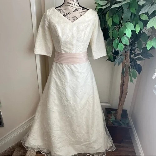 Casablanca Bridal Whimsical Wonder C1772 Wedding Dress Cream Sz 14 - Picture 1 of 16