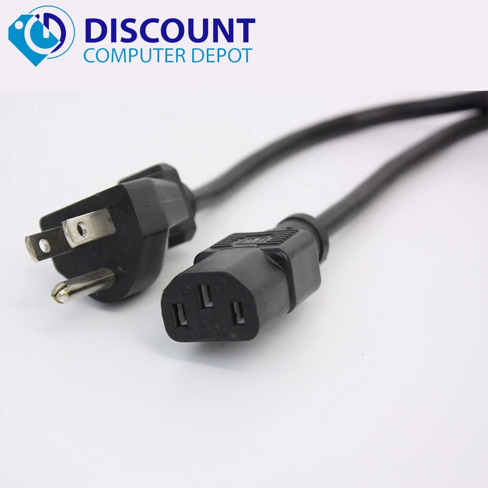 5ft AC Power Cord Cable 3 Prong US Plug for PRINTER PC DESKTOP HP Dell Lenovo - Image 3 of 4