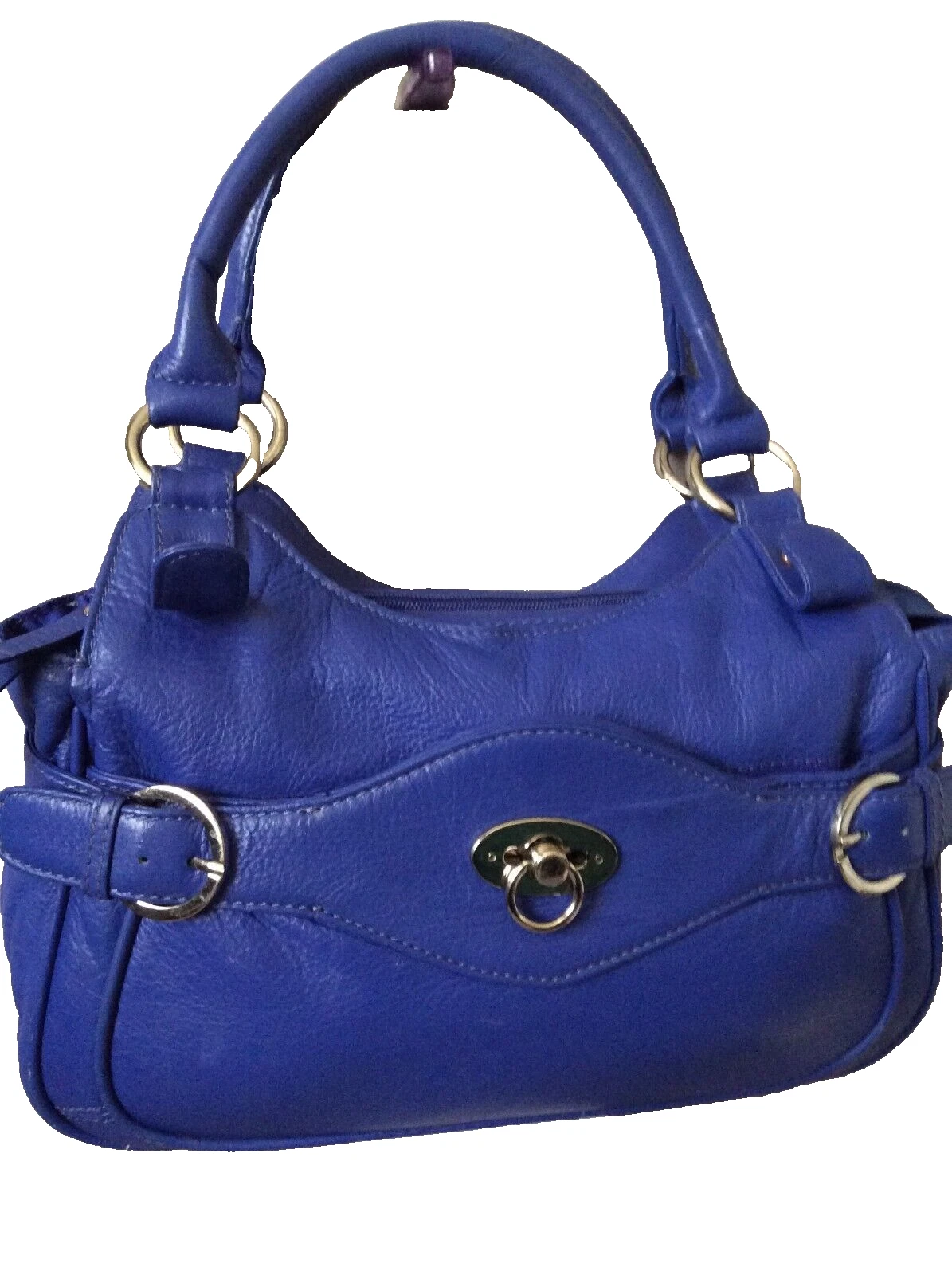 Sasha Bea Shoulder Handbag Women Leather Purple Medium Vintage 3 inside Pockets