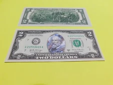 General Robert E. Lee portrait on a U.S. $2 two dollar bill money currency NEW.