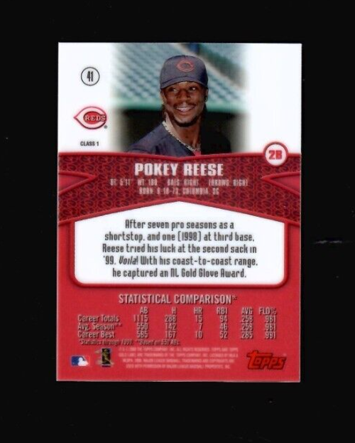2000 Topps Gold Label #41 Class 1 POKEY REESE Reds MINT | eBay