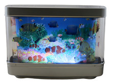 Artificial Moving Fish Aquarium Lamp Tropical Ocean Night Light 110V Home Decor