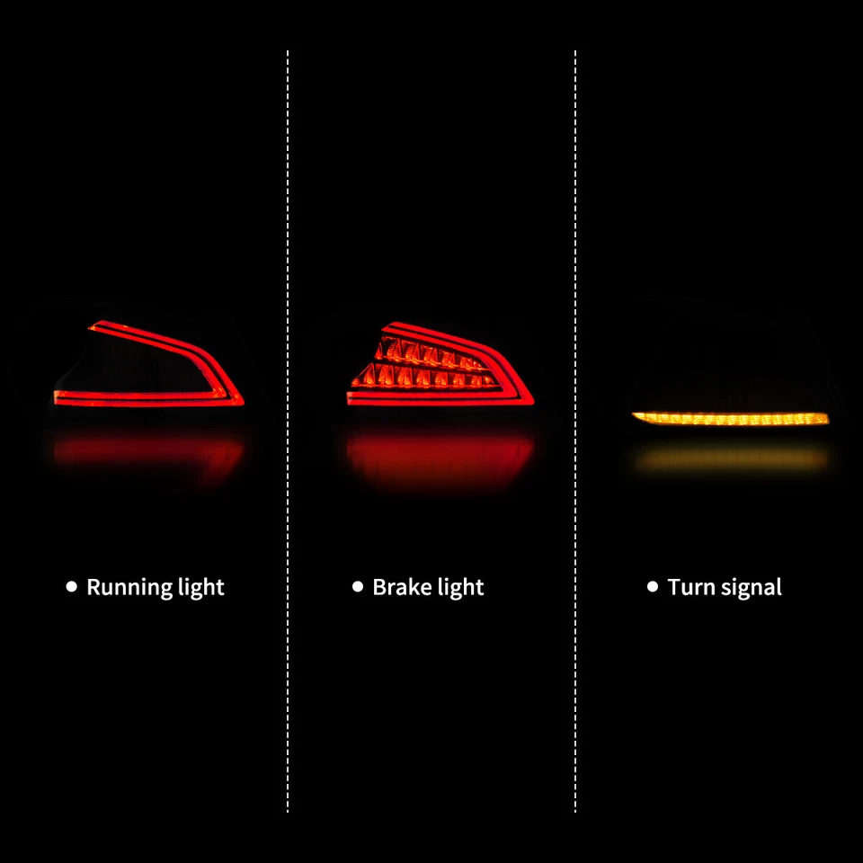 Smoke Tail Lights Fits 2015-2021 Subaru WRX STI LED Sequential Signal Bar Lamps - image 3 of 4