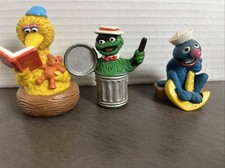 Sesame Street PVC Lot With Rubber Grover Applause Tera Toy Big Bird Oscar