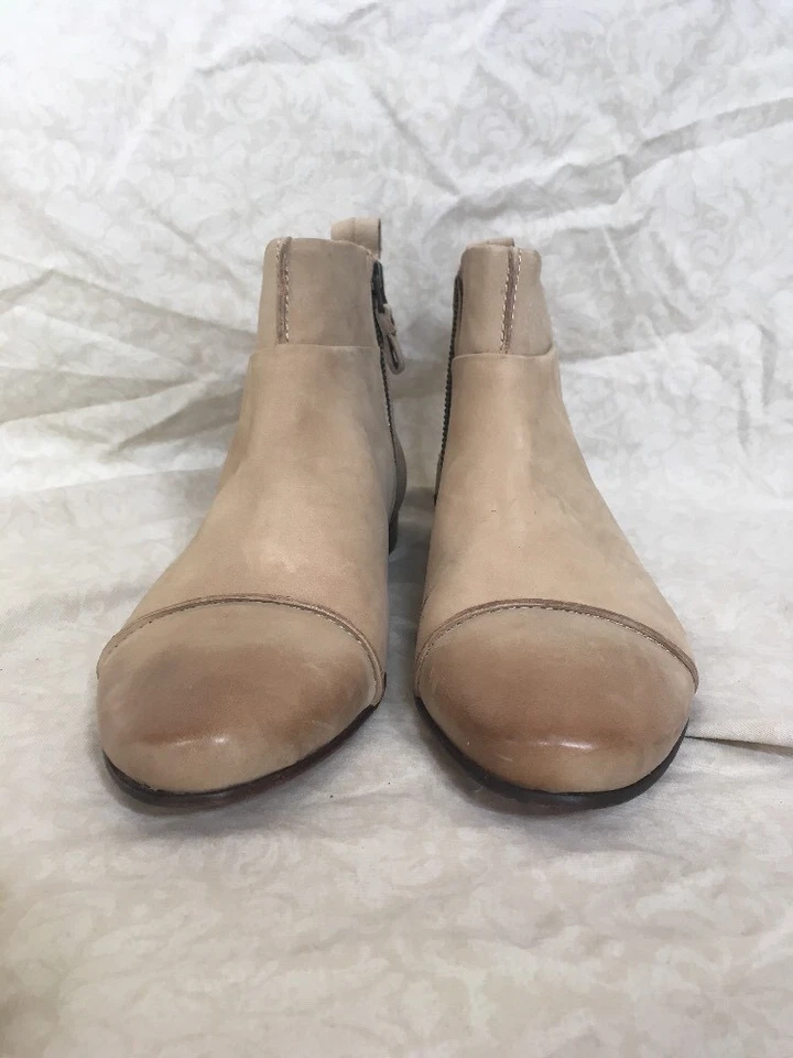 Botines modernos vintage de gamuza Ima Antelope beige, zapatos para mujer, talla 8,5 M Foto 4 de 4
