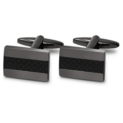 Boutons De Manchette Pour Hommes - Rectangle Brillant En Acier Inoxydable Pour Mariage Et Soirée