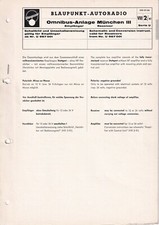 Service Manual-Anleitung für Blaupunkt Omnibus-Anlage München 3 ab Nr. U 987 001