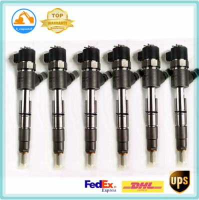 6Pcs Fuel Injector for Komatsu 4D95 6D95 PC70-8 PC130-8 0445110307 6271 ...