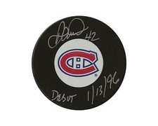 Darcy Tucker Autographed Montreal Canadiens Autograph Model Puck Inscribed 
