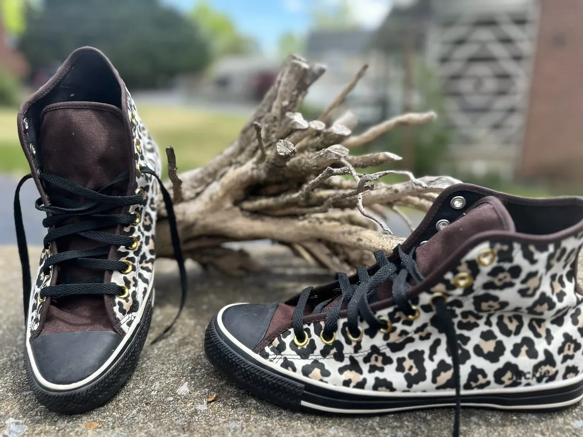 Converse Chuck Taylor All Star Womens Size 11 Leopard Cheetah Print High Tops |