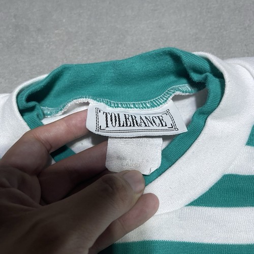 Camisa Tolerancia Top Mujer Grande Verde Blanco Manga Corta - Imagen 5 de 9