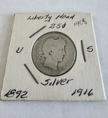 1908 Liberty Head (Barber) Quarter