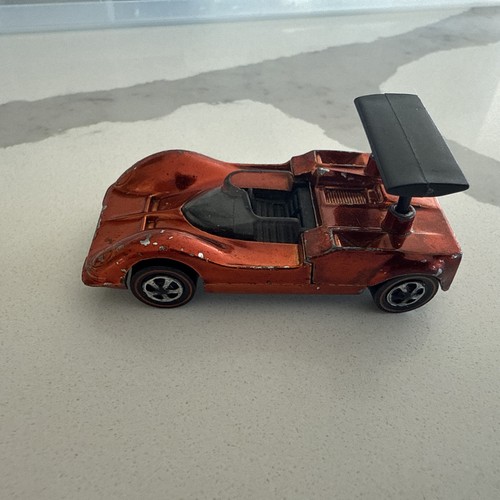 Vintage 1968 Hot Wheels Redline Chaparral 2G arancione US Repro Wing - Foto 2 di 9