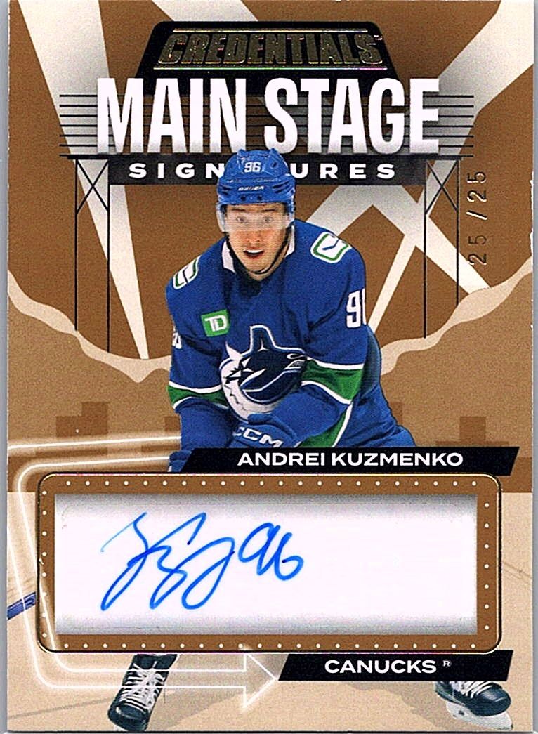 2023-24 Credentials Andrei Kuzmenko Main Stage Auto Signatures Gold /25