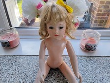 Vintage 1930s Composition American Doll Body, Including Damaged Head 17 Inch