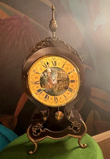 Mechanische Kamin-Uhr Tischpendeluhr Bronces Artísticos España – Vintage ca. 196