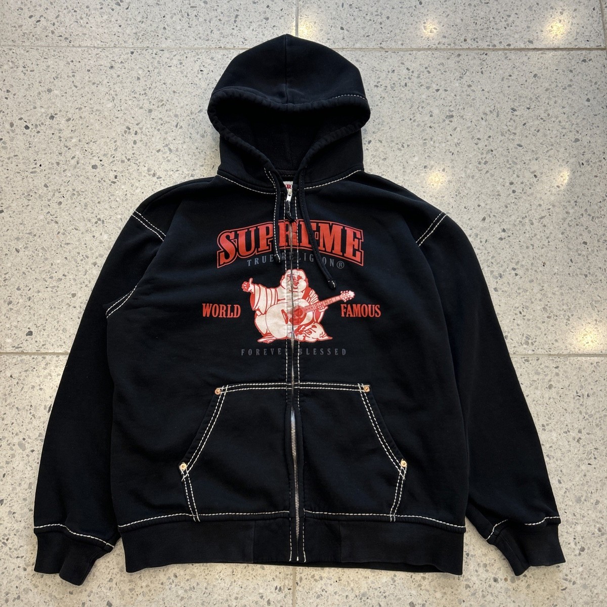 Supreme X True Religion Black Zip Hood Sweatshirt XL | eBay