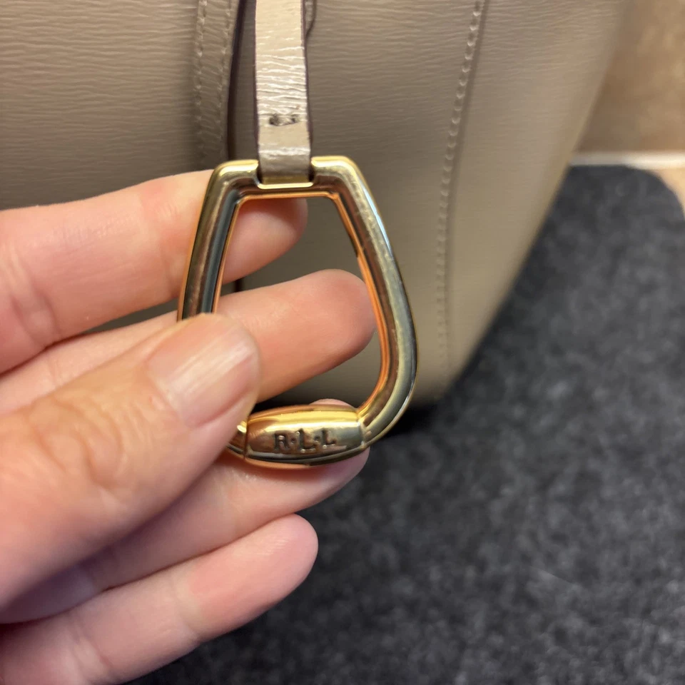 Lauren Ralph Lauren Taupe leather shoulder bag - Image 4 of 4