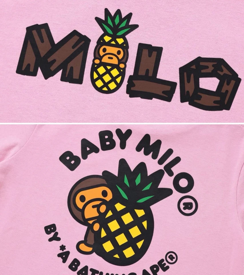 Camiseta Bape Kids Baby Milo Piña Rosa Talla 130 K Foto 3 de 3