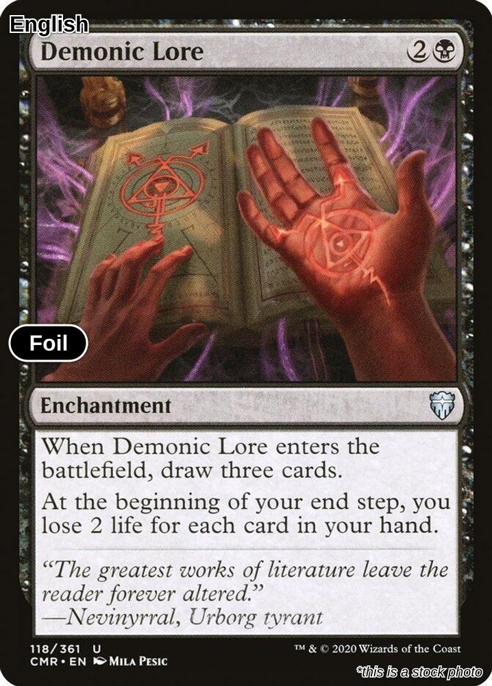 Demonic Lore Foil Commander Legends 118