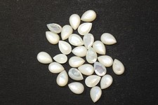 3x4, 3x5, 4x5, 4x6 Natural Mother Of Pearl Pear Cut Cabochon Loose Gemstones