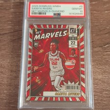 Panini Donruss WNBA 2025 Saniya Rivers Net Marvels Diamond #5 PSA 10