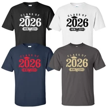 "Class of 2026" T-Shirt graduation college high school elementary senior grad