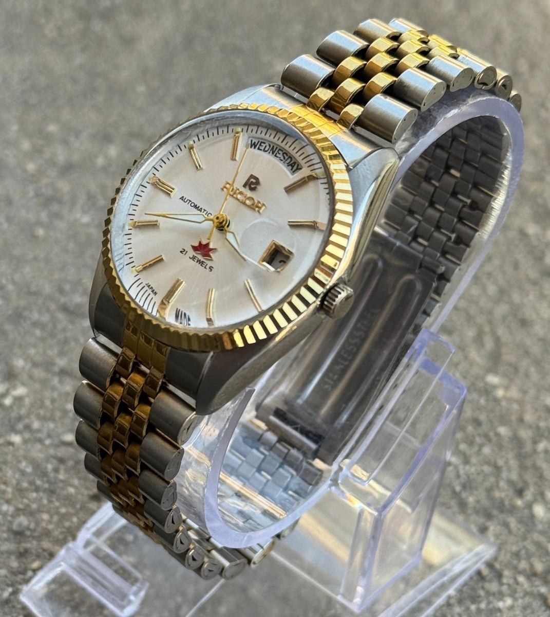 Best Vintage Ricoh Automatic 21j Puch Botton Men's Watch for sale