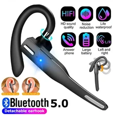 Noise Cancelling Headset Earpiece - Bluetooth 5.0 Earbud for Trucker/Home/Office