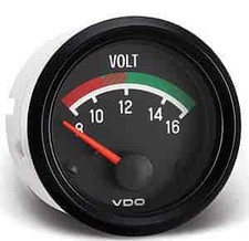 Vdo Cockpit Voltmeter 8-16 Volts Vdo Cockpit Voltmeter 8-16 Volts