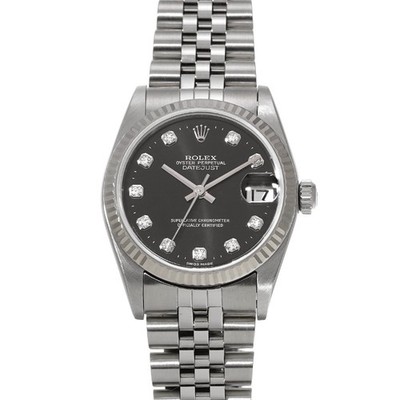 ROLEX Datejust 78274G black/diamond WATCH 712916