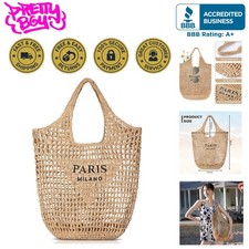 Luxury Straw Beach Bag with Embroidered Detail - Perfect for Every Occasion